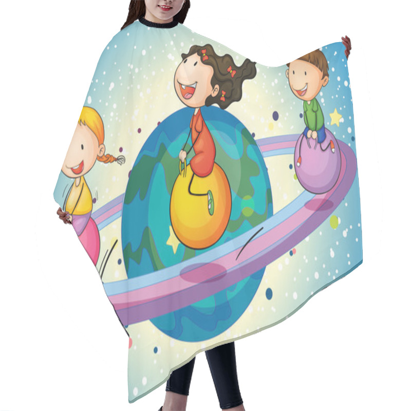 Personality  Kids On Planet Hair Cutting Cape