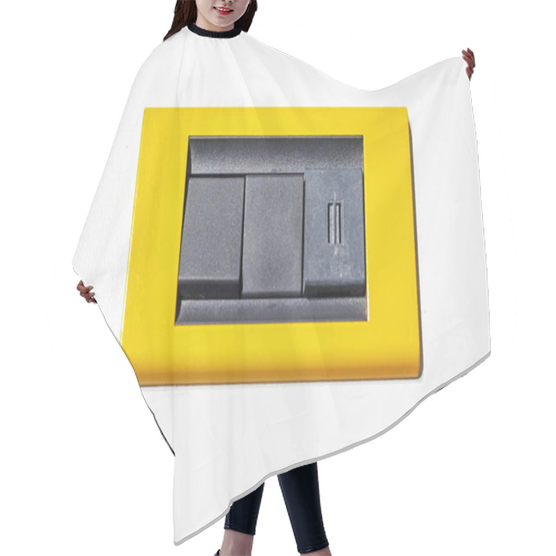 Personality  Yellow Stylish Switch On A Light Background In The Interior Hair Cutting Cape