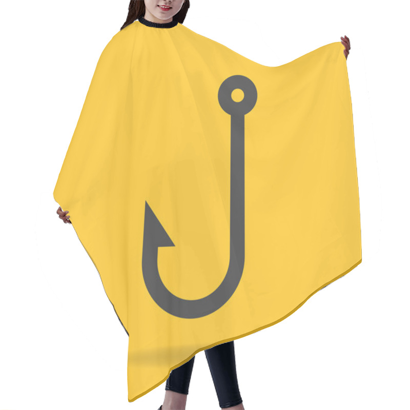 Personality  Icon Of Fishing Hook Hair Cutting Cape