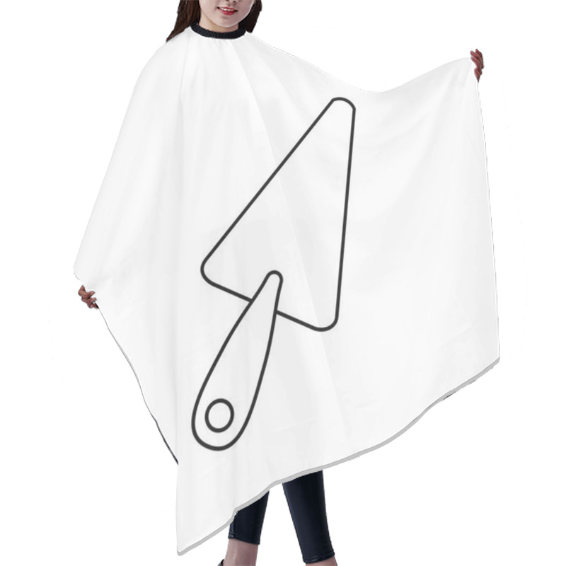 Personality  Contour Line Monochrome With Putty Knife Hair Cutting Cape