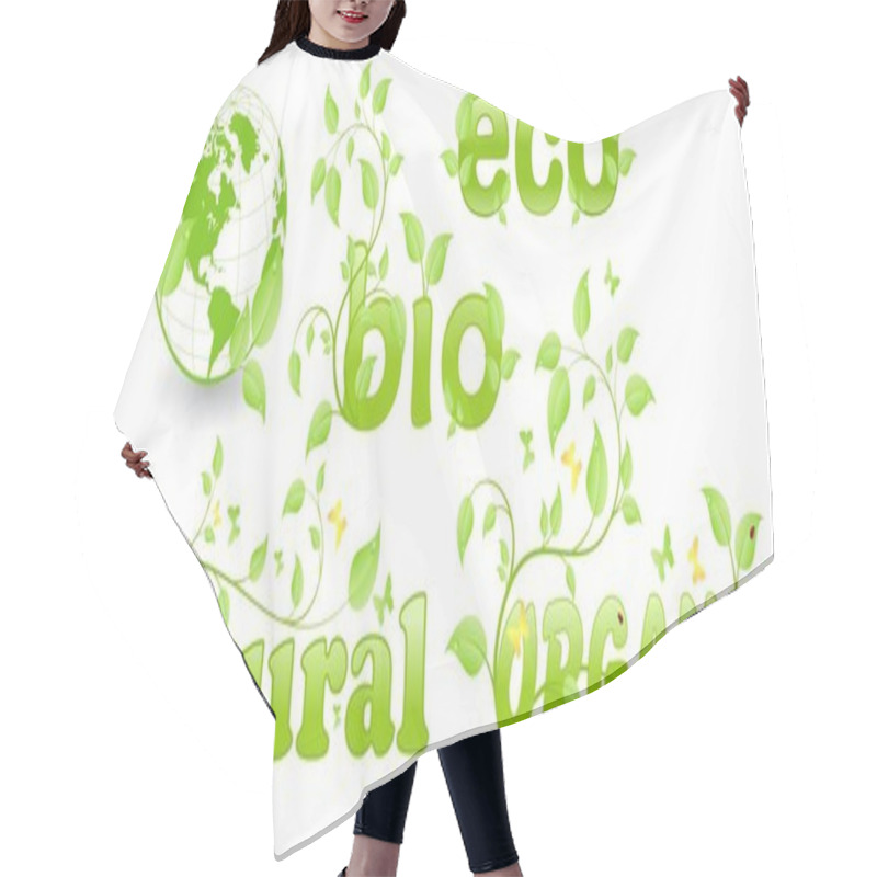 Personality  Set Of Ecology Concepts Hair Cutting Cape