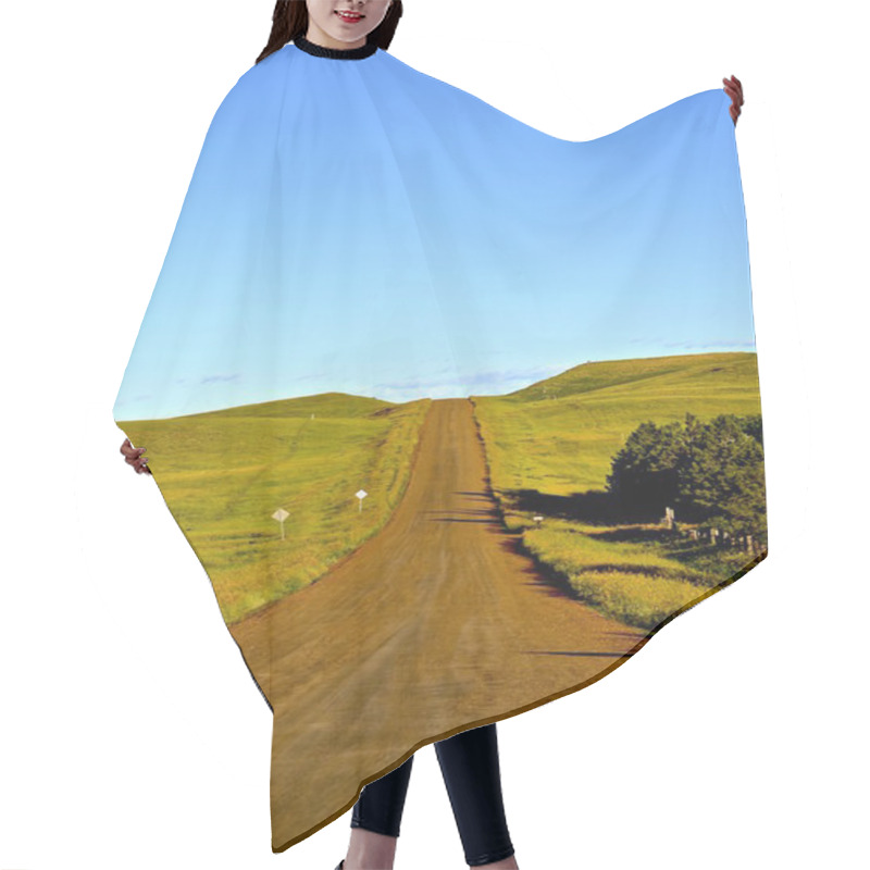 Personality  Prairie Road Heads Uphill Hair Cutting Cape