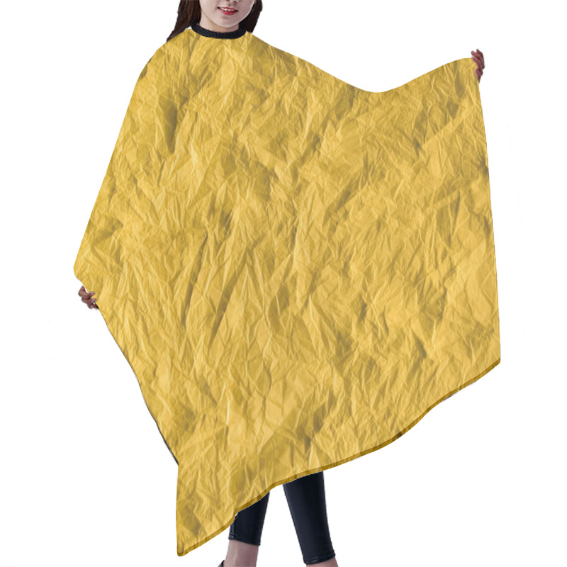 Personality  Yellow Paper Hair Cutting Cape