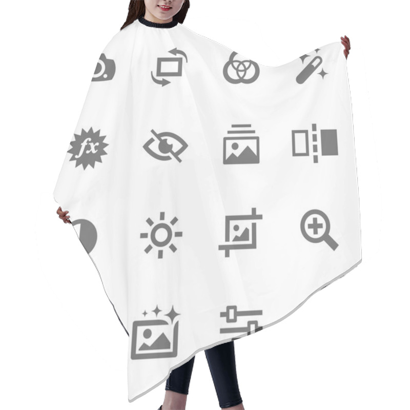 Personality  Image Editing Icons Hair Cutting Cape