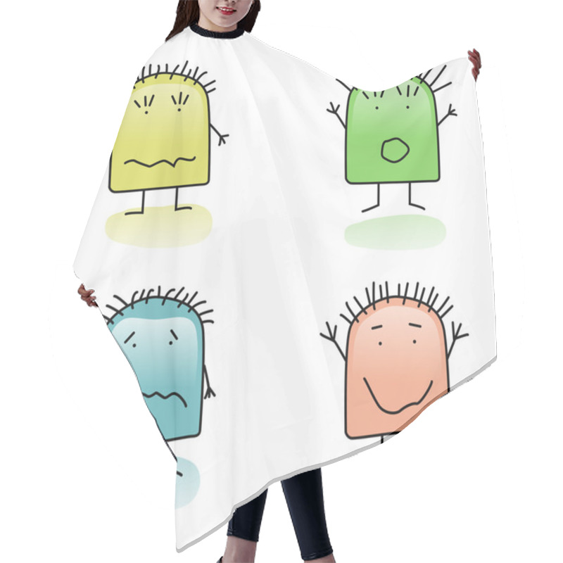 Personality  Four Creature Cartoons Hair Cutting Cape