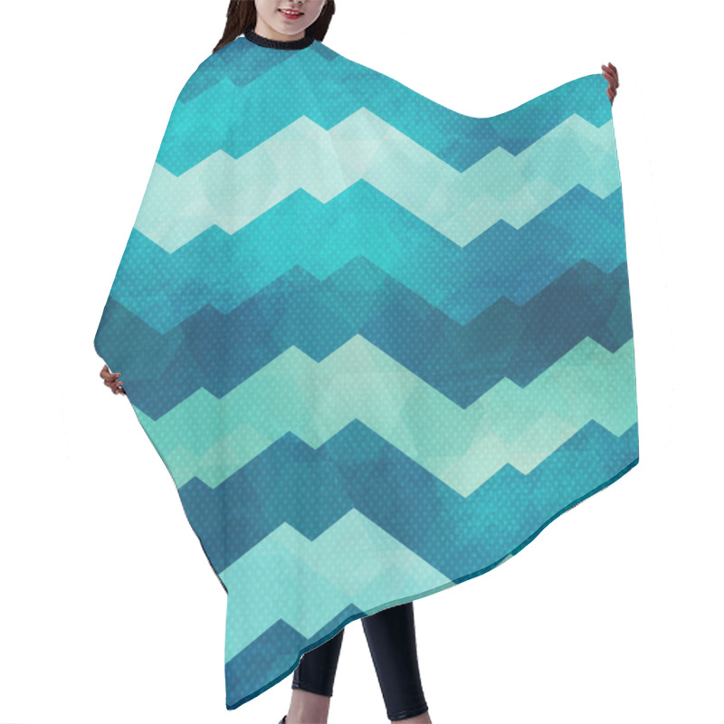 Personality  Marine Zigzag Seamless Pattern Hair Cutting Cape