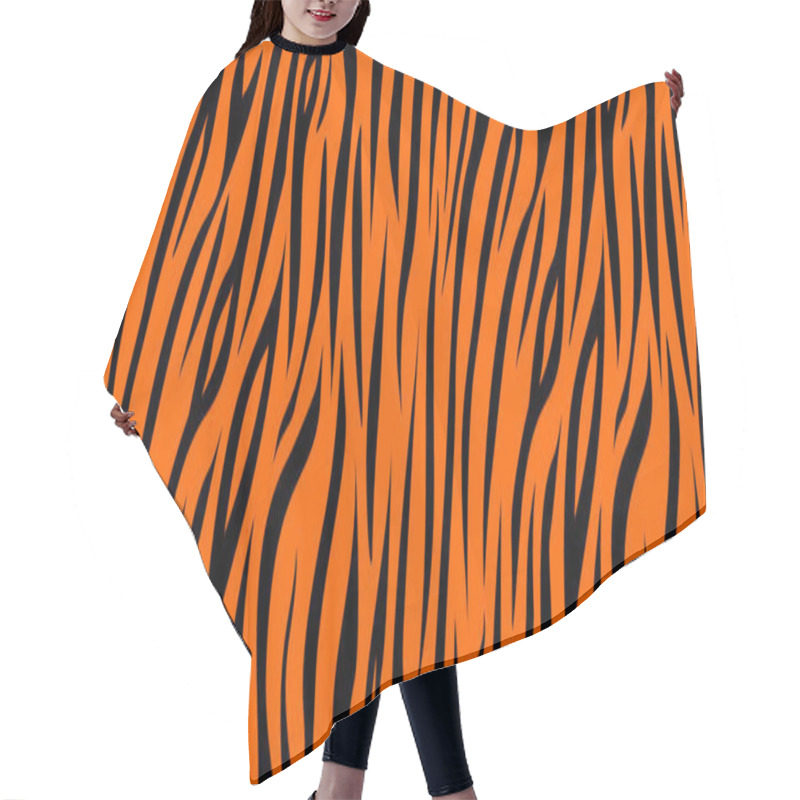 Personality  Tiger Animal Orange And Black Print Hair Cutting Cape