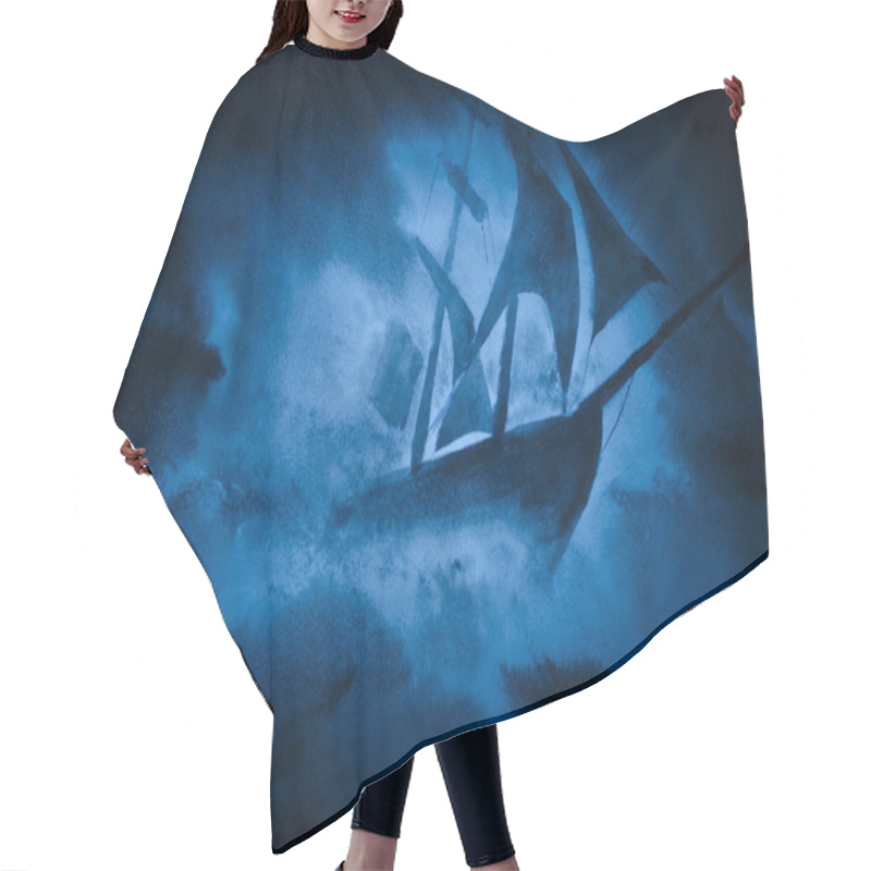 Personality  Ship In A Storm Hair Cutting Cape