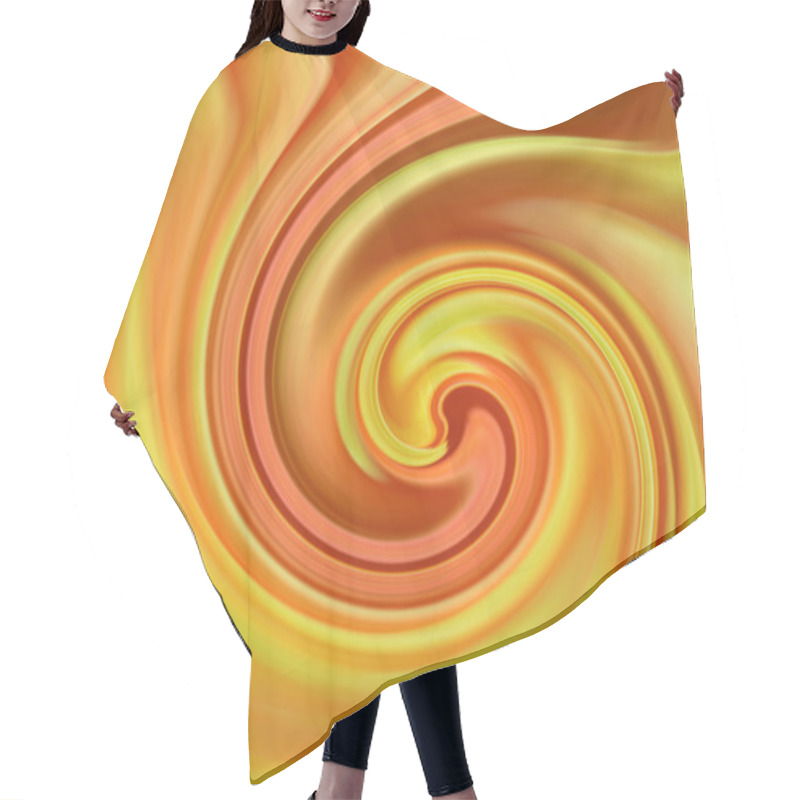 Personality  Abstract Orange-yellow Vortex Hair Cutting Cape