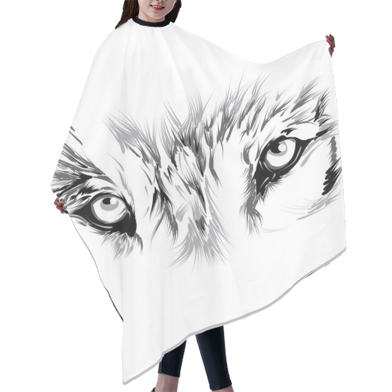 Personality  Wolf's Face Hair Cutting Cape