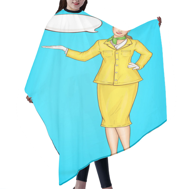 Personality  Pop Art Stewardess, Flight Attendant, Air Hostess Hair Cutting Cape