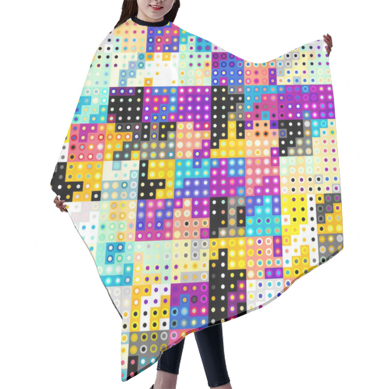 Personality  Geometric Abstract Pattern In Low Poly Style. Hair Cutting Cape