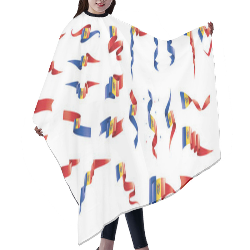 Personality  Moldova Flag, Vector Illustration On A White Background Hair Cutting Cape