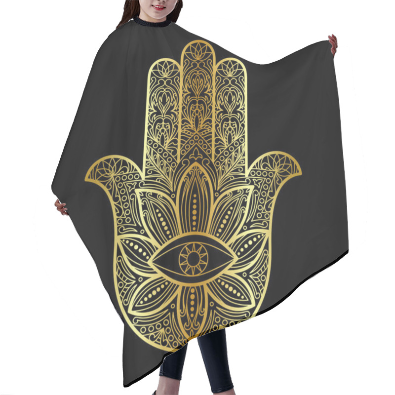 Personality  Hamsa Hand Of Fatima Amulet Hair Cutting Cape