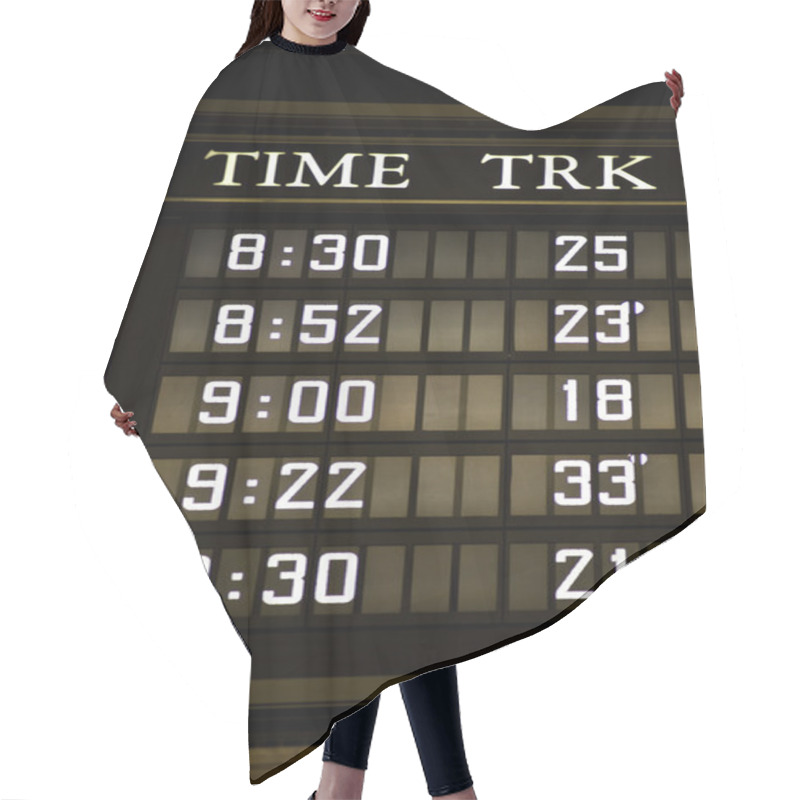 Personality  Train Schedule Hair Cutting Cape