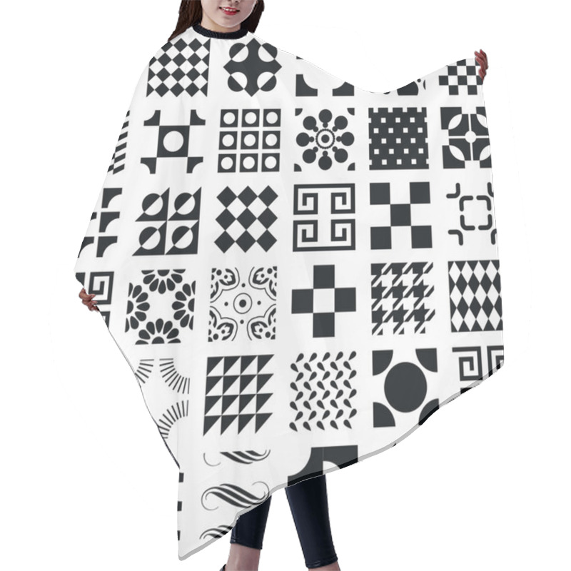 Personality  Set Different Seamless Patterns Hair Cutting Cape