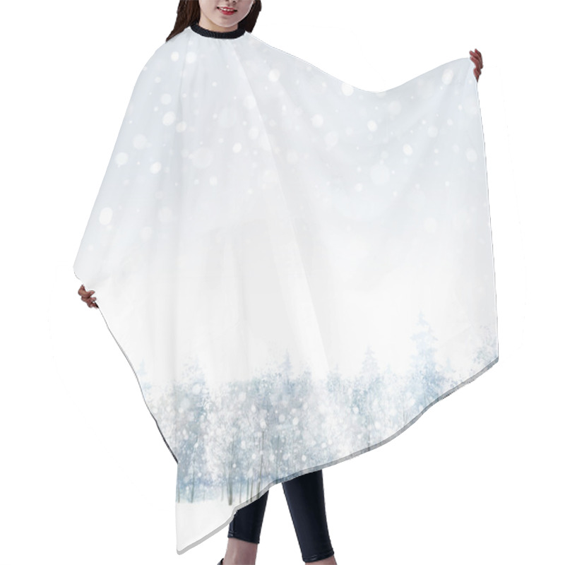 Personality  Winter Scene With Forest Hair Cutting Cape