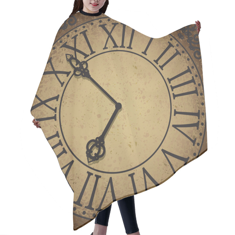 Personality  Clock Face Hair Cutting Cape