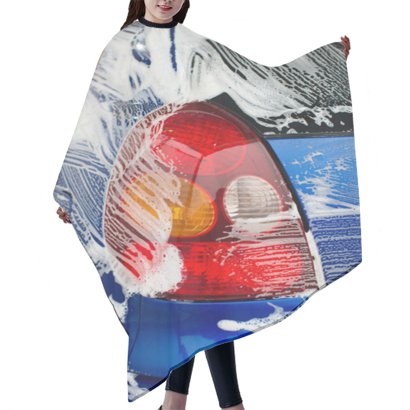 Personality  Car Wash At Automatic Car-wash Service. Hair Cutting Cape