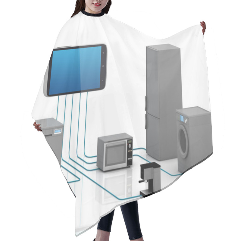 Personality  Internet Of Things Concept Hair Cutting Cape