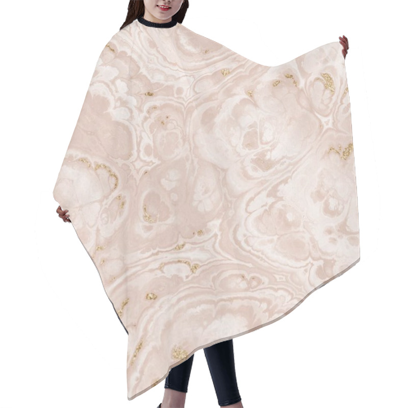 Personality  Seamless Pink Glitter Luxury Marble Pattern Design Hair Cutting Cape