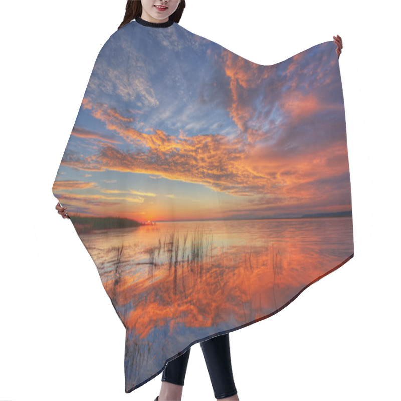 Personality  Calm Water At Sunset Hair Cutting Cape