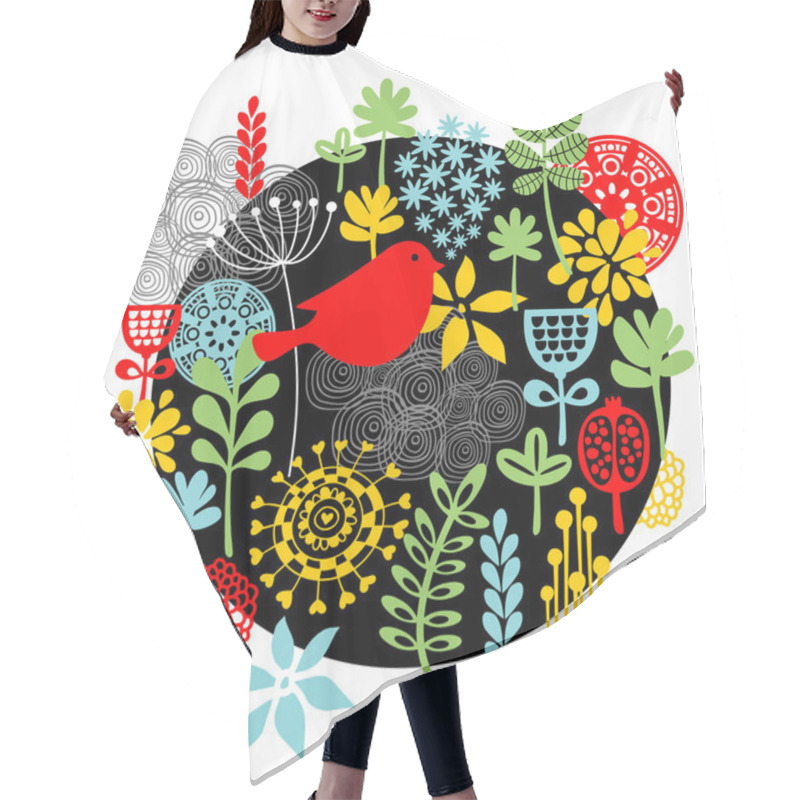 Personality  Birds, Flowers And Other Nature Print. Hair Cutting Cape