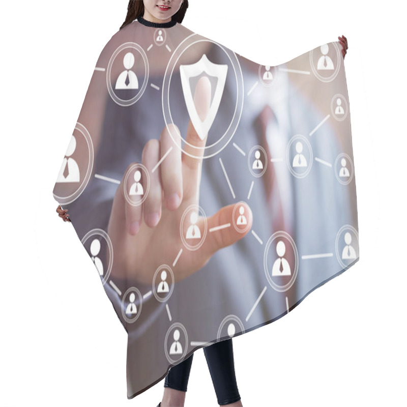 Personality  Button Shield Security Virus Hair Cutting Cape