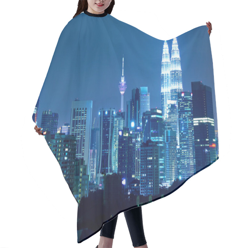 Personality  Kuala Lumpur Skyline At Night Hair Cutting Cape