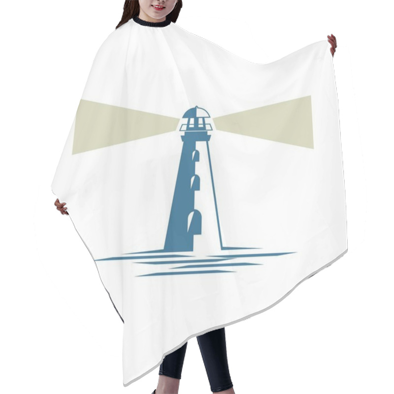 Personality  Lighthouse, Beacon Logo Template Hair Cutting Cape