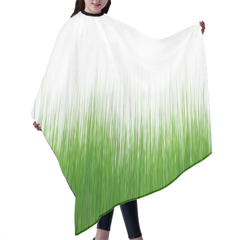 Personality  Green Grass On White Background  Hair Cutting Cape