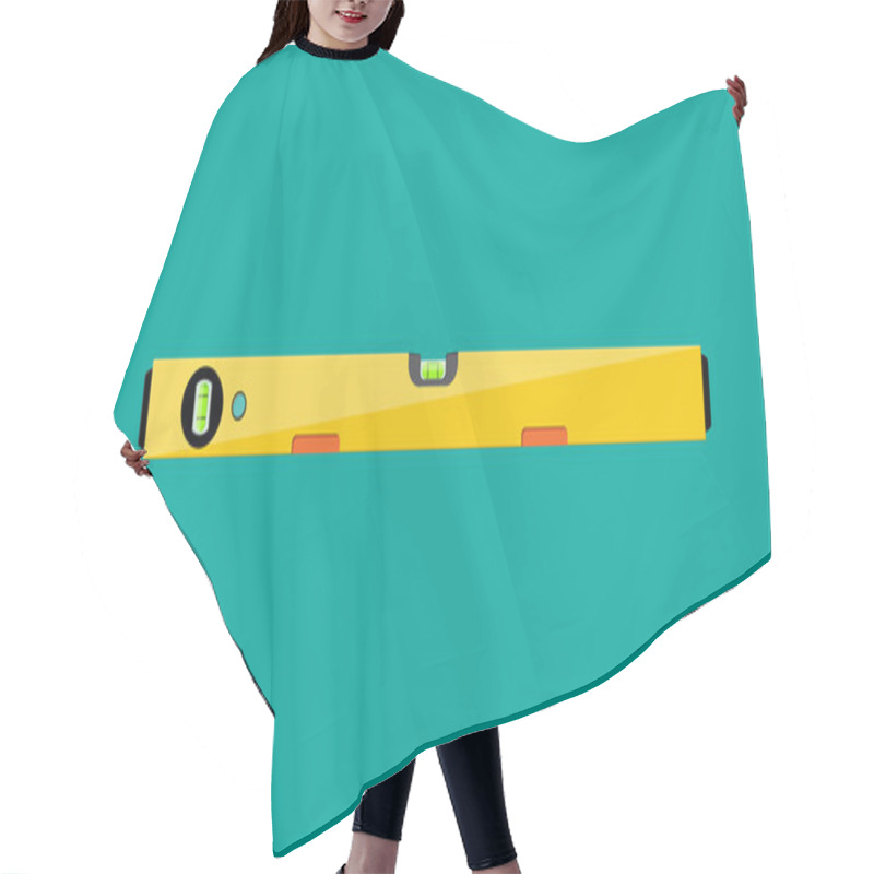 Personality  Yellow Plastic Building Water Bubble Level Hair Cutting Cape