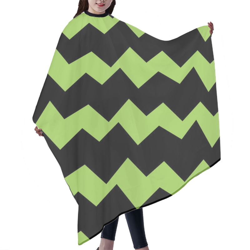 Personality  Zig Zag Seamless Pattern Template For Children Kids Hair Cutting Cape