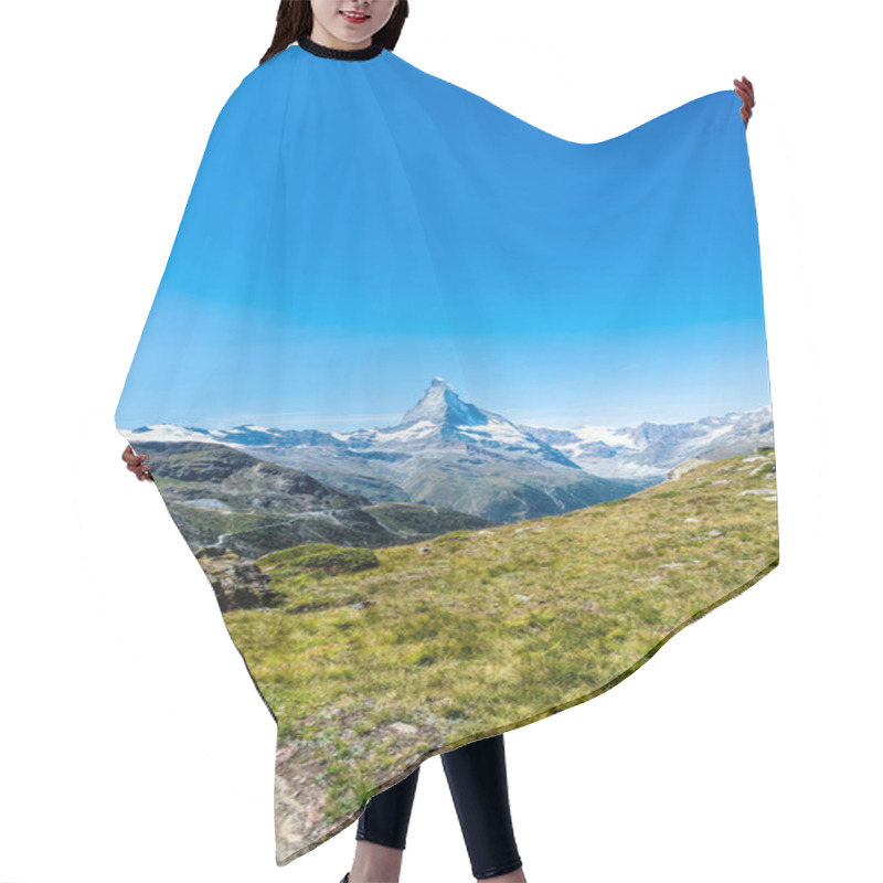 Personality  Beautiful Mountain Landscape With Views Of The Matterhorn Peak In Zermatt, Switzerland. Hair Cutting Cape