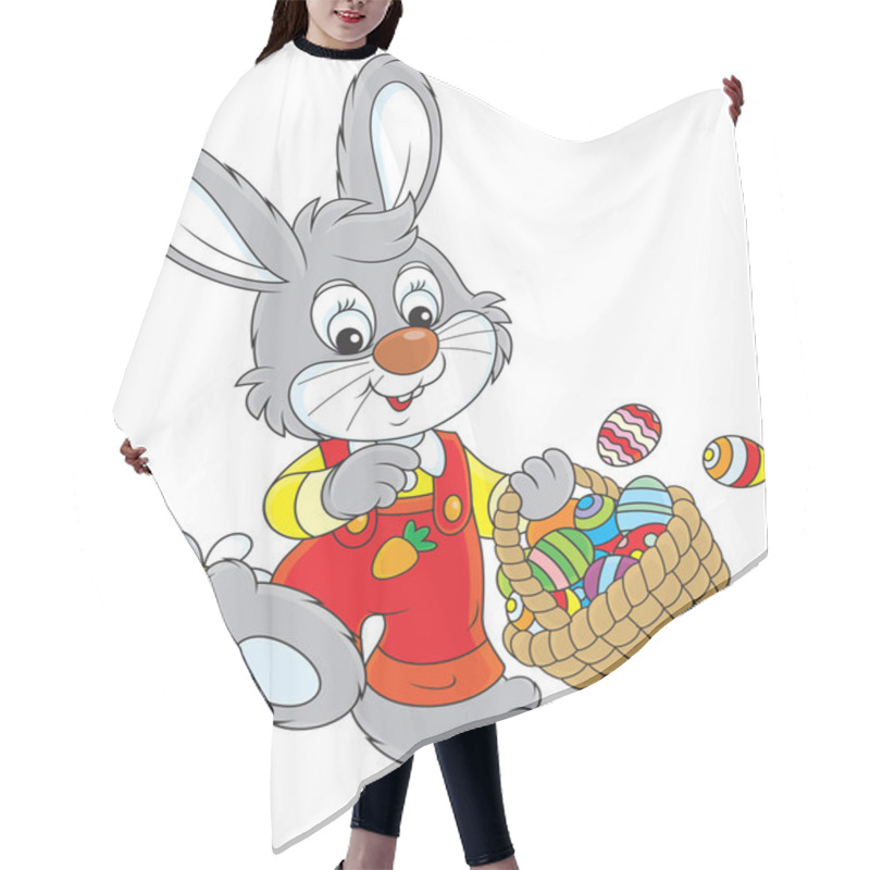 Personality  Easter Bunny With A Basket Of Eggs Hair Cutting Cape