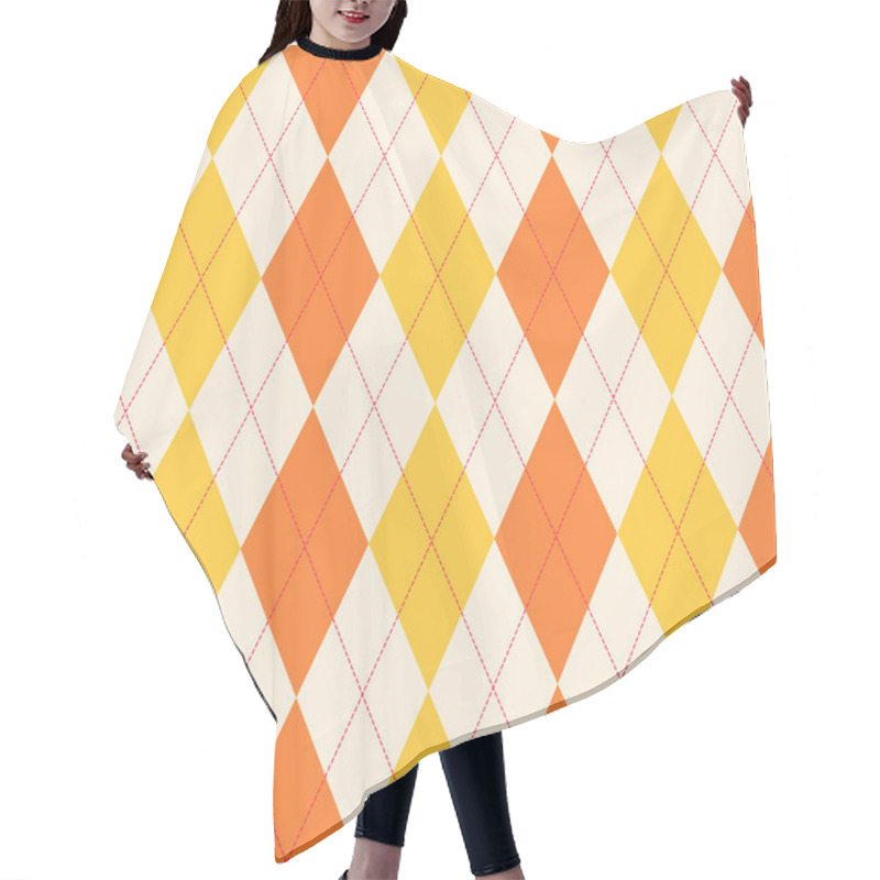 Personality  Seamless Classical Argyle Pattern. Hair Cutting Cape