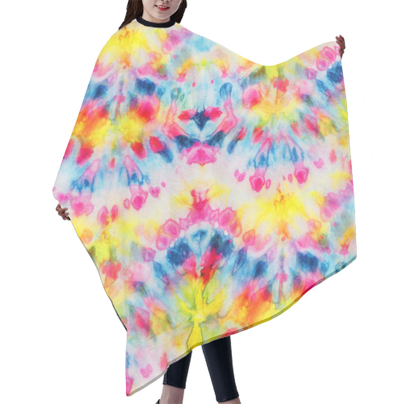 Personality  Tie Dye Background Hair Cutting Cape