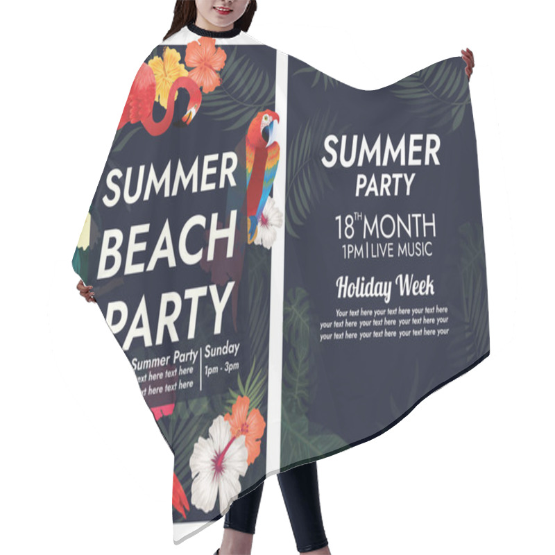 Personality  Tropical Party Poster Tropical Island Paradise Beach Hair Cutting Cape