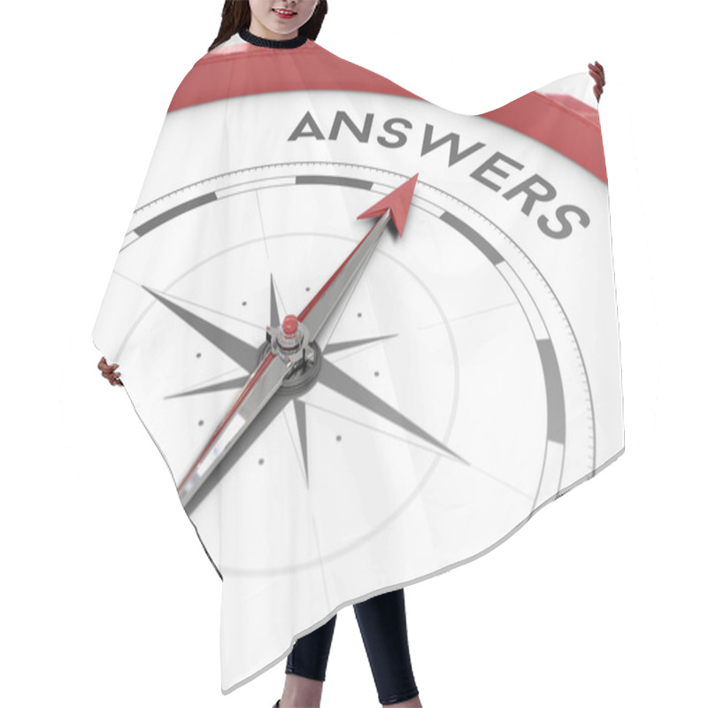 Personality  Compass Pointing To Answers Hair Cutting Cape