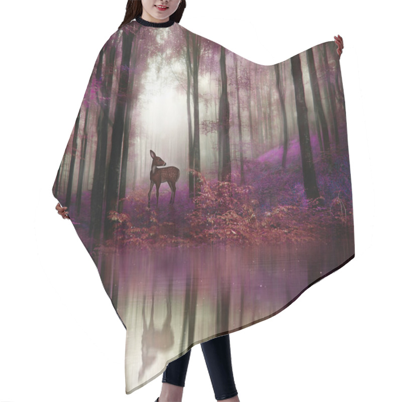 Personality  Fantasy Fawn In A Wild Forest Hair Cutting Cape