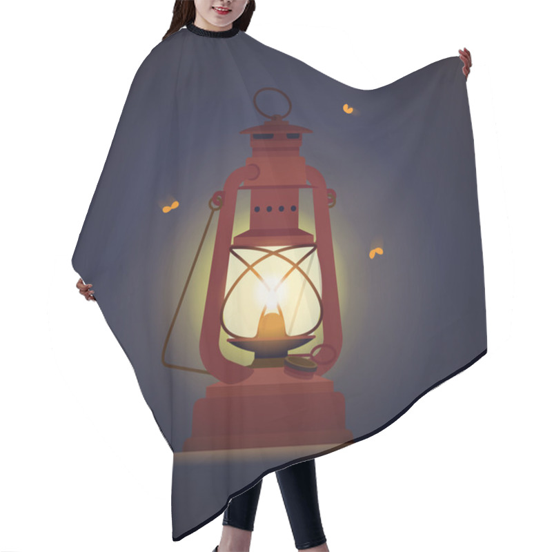 Personality  Retro Looking Lantern Hair Cutting Cape