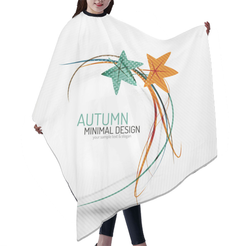 Personality  Autumn Leaves And Lines Abstract Background Hair Cutting Cape