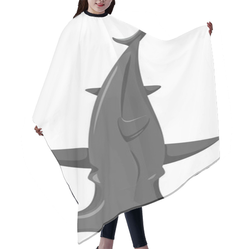 Personality  Illustration Of A Hammerhead Shark From Above Hair Cutting Cape