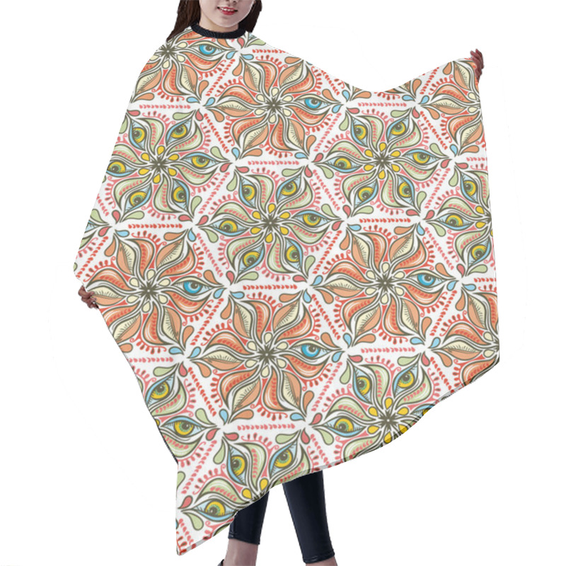 Personality  Seamless Floral Pattern Hair Cutting Cape