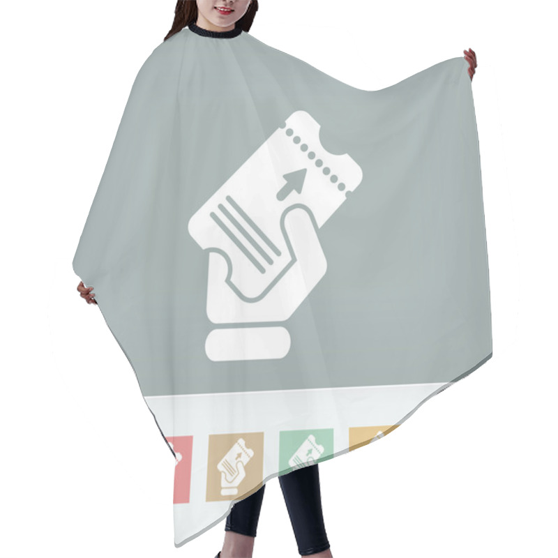 Personality  Ticket Icon Hair Cutting Cape