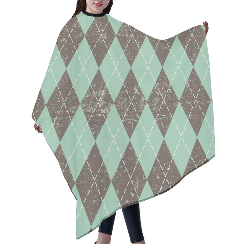 Personality  Argyle Seamless Aged Pattern.  Hair Cutting Cape