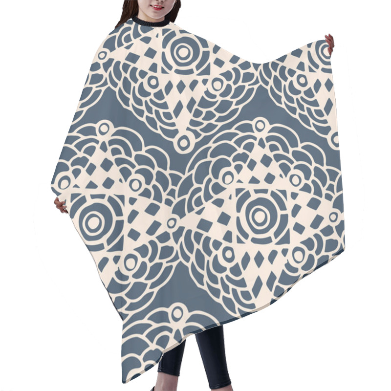 Personality  Black And White Seamless Pattern Hair Cutting Cape