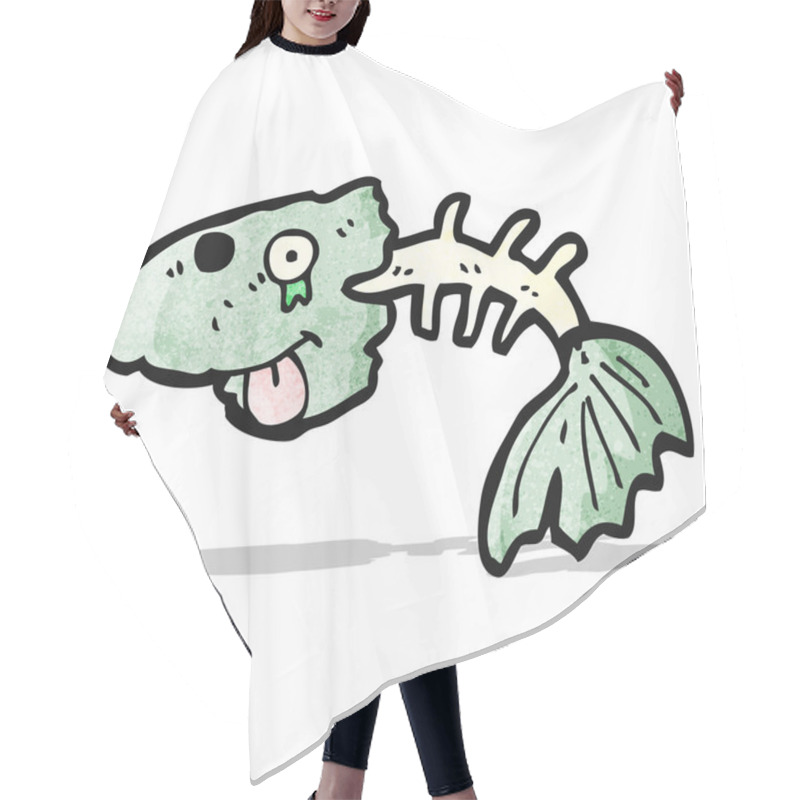 Personality  Cartoon Fish Bones Hair Cutting Cape