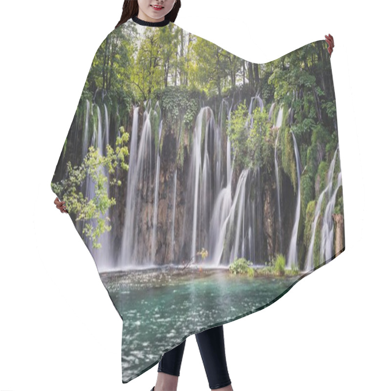 Personality  A Mesmerizing View Of Plitvice Lakes National Park In Croatia Hair Cutting Cape