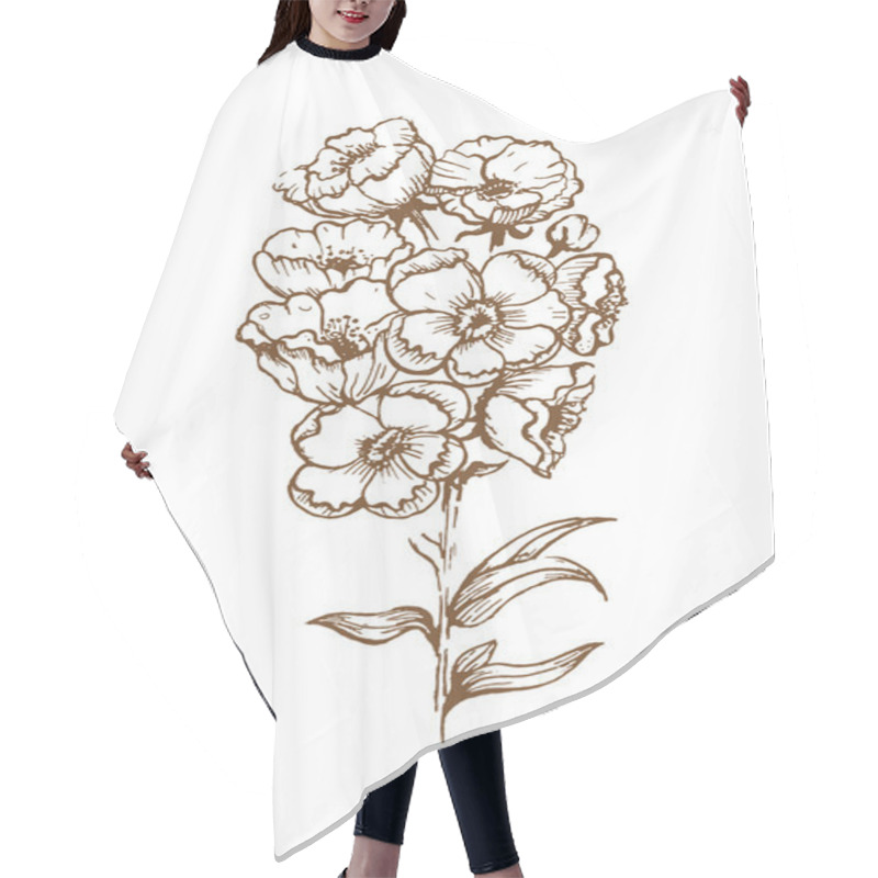 Personality  Flower With White Background Hair Cutting Cape